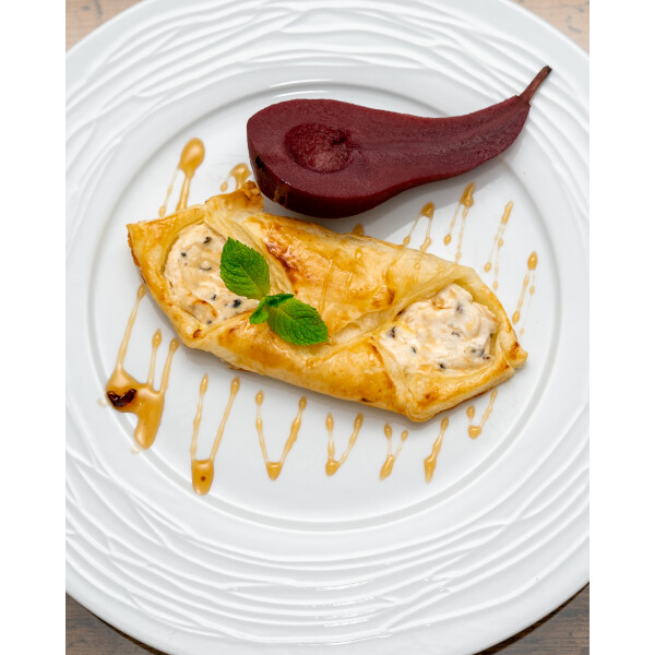 Ziegenfrischkäse im Blätterteig mit TRÜFFEL BIRNE - 