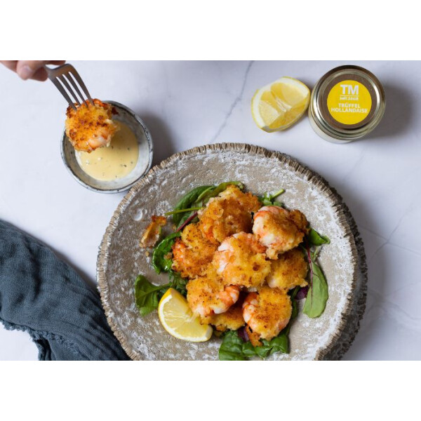 Garnelen vom Grill mit Trüffel Hollandaise - 