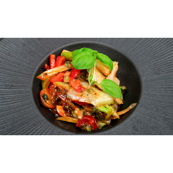 Gebratenes Gemüse mit Chorizo und TRÜFFEL BARBECUE Sauce - Gebratenes Gemüse Rezept