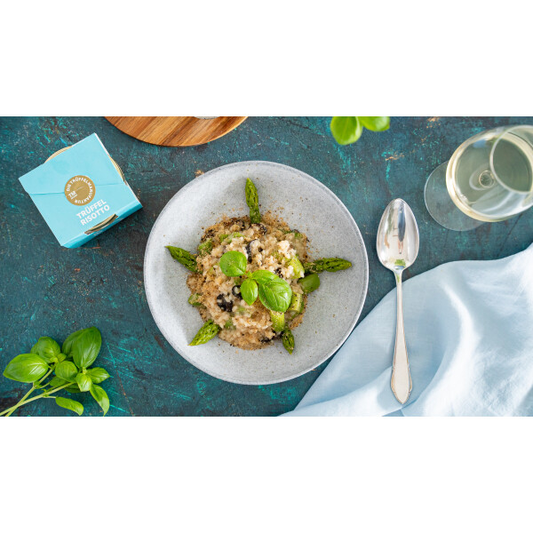 Trüffelrisotto mit grünem Spargel - 